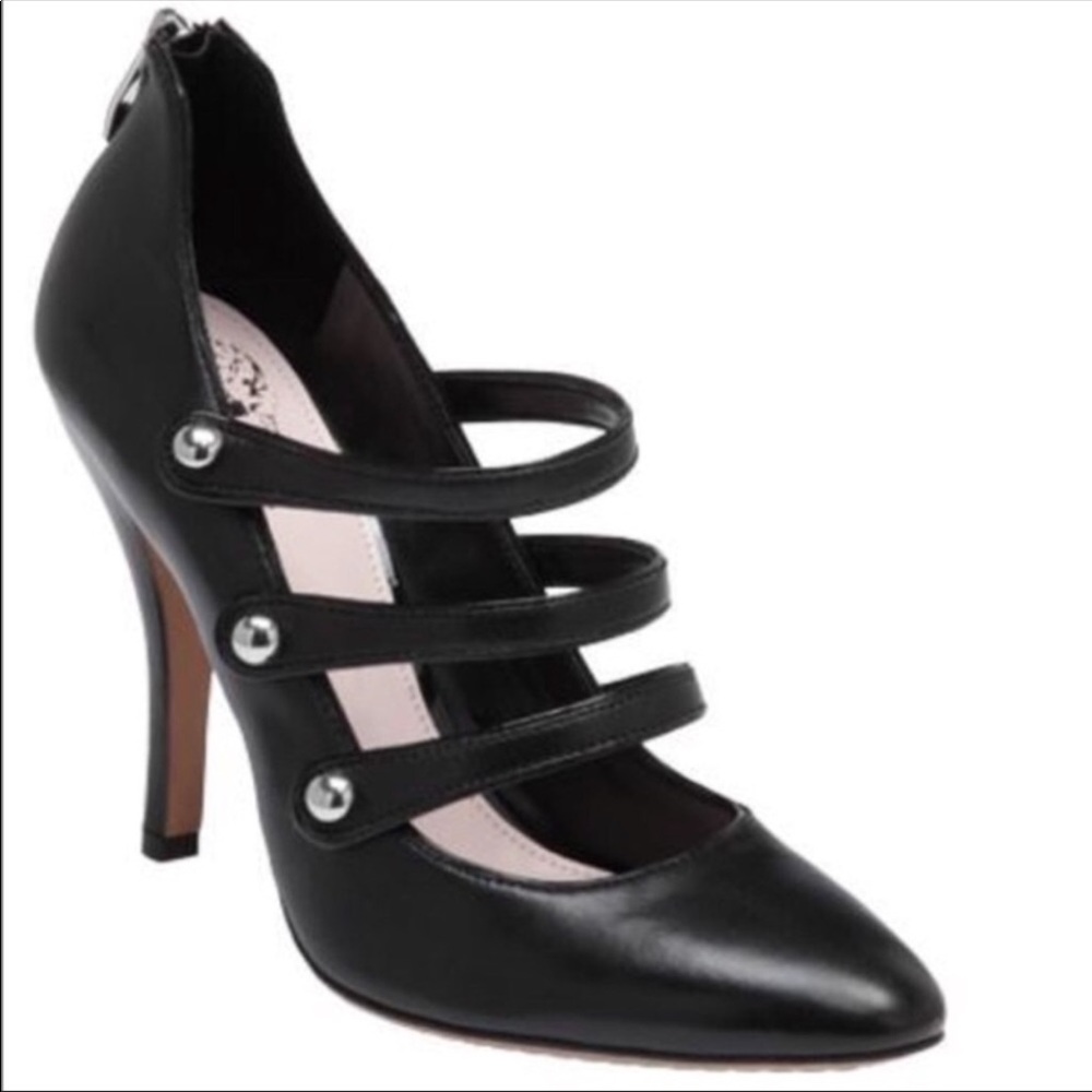 Vince Camuto Black Jamly Triple Gore Pumps